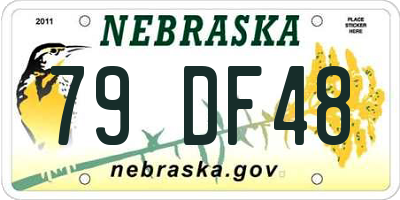NE license plate 79DF48