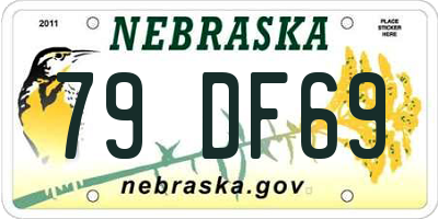 NE license plate 79DF69