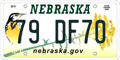 NE license plate 79DF70