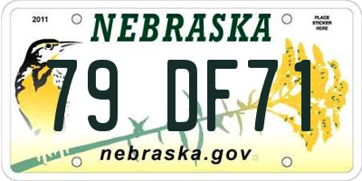 NE license plate 79DF71