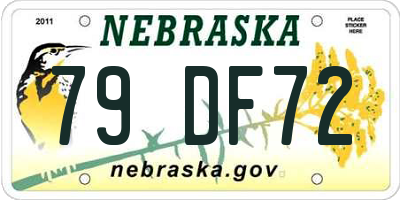 NE license plate 79DF72