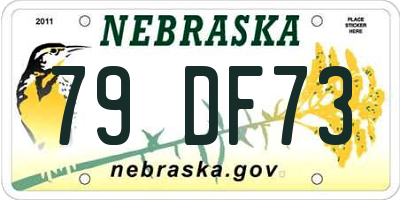NE license plate 79DF73