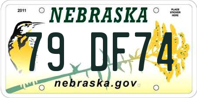 NE license plate 79DF74