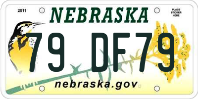 NE license plate 79DF79