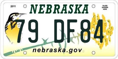 NE license plate 79DF84
