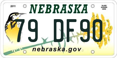 NE license plate 79DF90