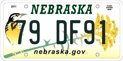 NE license plate 79DF91