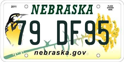 NE license plate 79DF95