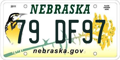 NE license plate 79DF97