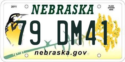 NE license plate 79DM41