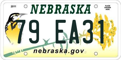 NE license plate 79EA31