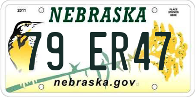 NE license plate 79ER47