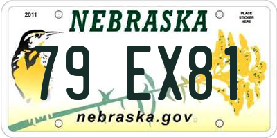 NE license plate 79EX81