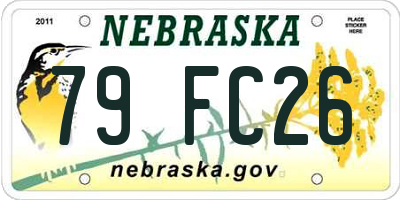 NE license plate 79FC26