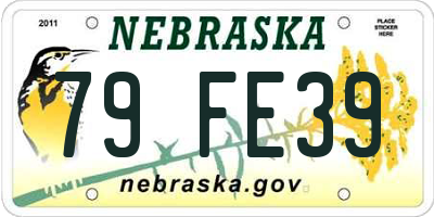 NE license plate 79FE39