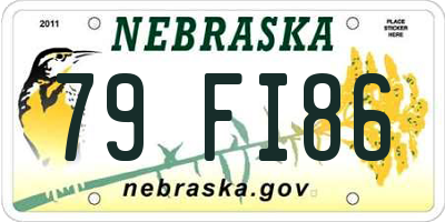 NE license plate 79FI86