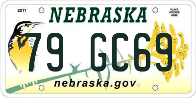 NE license plate 79GC69