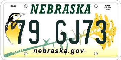 NE license plate 79GJ73