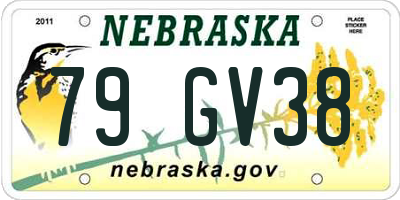 NE license plate 79GV38