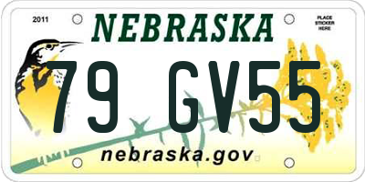 NE license plate 79GV55