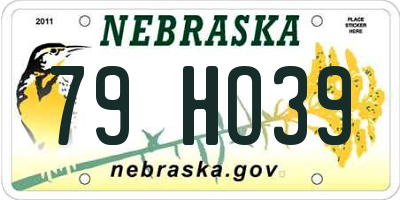 NE license plate 79HO39