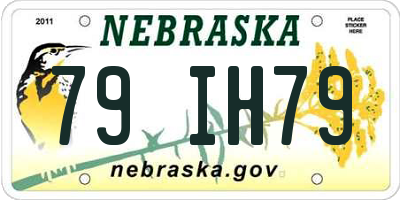 NE license plate 79IH79
