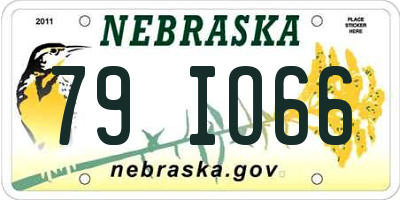 NE license plate 79IO66