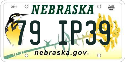NE license plate 79IP39