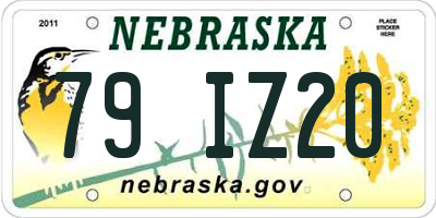NE license plate 79IZ20