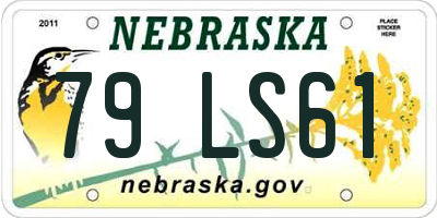 NE license plate 79LS61