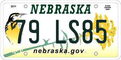 NE license plate 79LS85