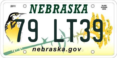 NE license plate 79LT39