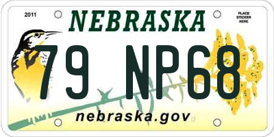 NE license plate 79NP68