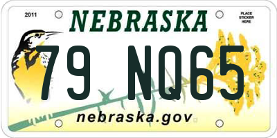 NE license plate 79NQ65