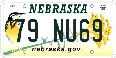 NE license plate 79NU69