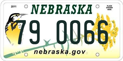 NE license plate 79OO66