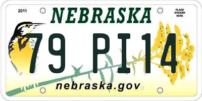 NE license plate 79PI14