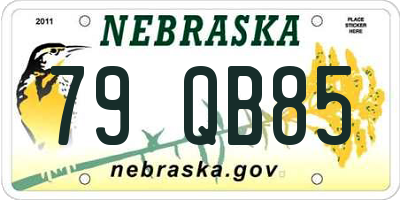 NE license plate 79QB85