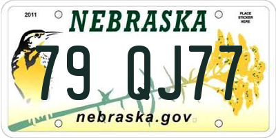 NE license plate 79QJ77