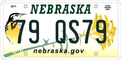 NE license plate 79QS79
