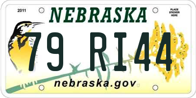 NE license plate 79RI44