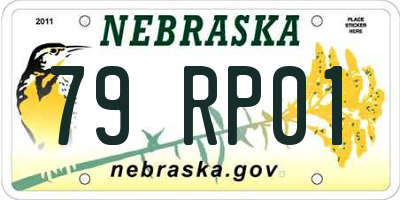 NE license plate 79RP01