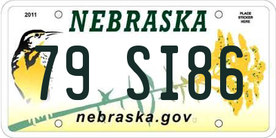 NE license plate 79SI86