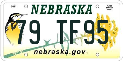 NE license plate 79TF95