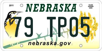 NE license plate 79TP05