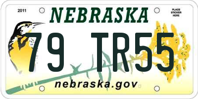 NE license plate 79TR55