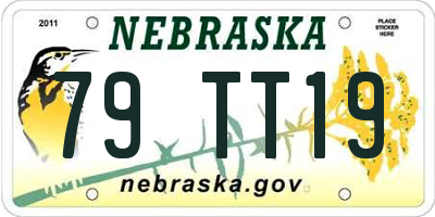 NE license plate 79TT19