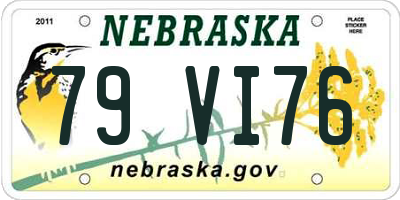 NE license plate 79VI76