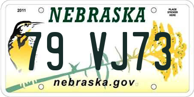 NE license plate 79VJ73