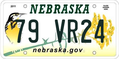 NE license plate 79VR24